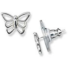 Target Sterling Silver Butterfly Stud Earrings - Silver