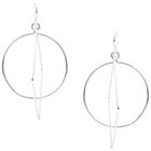 Target Sterling Silver Squared Circle Dangle Earrings