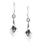 Journee Collection Calla Lily Dangle Earrings in Sterling Silver