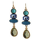 Target Drop Earring with Stones - Multicolor