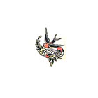 Pepper Ink traditional style 'mother' swallow- temporary tattoo