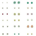 Target Stud Earrings Set of 18 - Multicolor