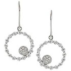 Target 1/2 CT. T.W. Tressa Round Cut Cubic Zirconia Pave Set Dangle Earrings in Sterling Silver - Silver