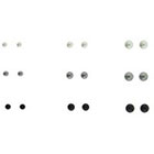 Target Multi Sized Pearl Stud Earrings Set of 9 - Silver/White/Grey/Black