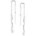 Target Sterling Silver Threader Twist Drop Earrings - Silver (1.8