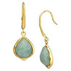 Target Teardrop Jade Earrings - Gold/Green