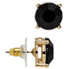 Target Gallery Four Prong Stud Earrings - Black/Gold