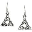Journee Collection Celtic Triangle Dangle Earrings in Sterling Silver - Silver