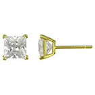 Target Gold Plated Square Cubic Zirconia Stud Earring - 6mm