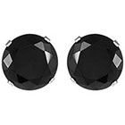 Tressa Collection Cubic Zirconia Round Stud Earrings - Black