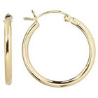 Target Gold Over Silver Medium Round Polished Hoop Earrings