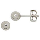 Lord & Taylor Ball Stud Earrings in 14K White Gold 4MM