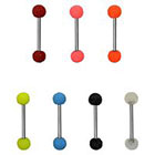 Supreme Jewelry Barbell Tongue Ring with Stones in Multicolor