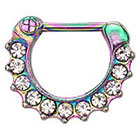 Supreme Jewelry Septum Nose Ring with Stones in Multicolor
