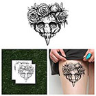 Tattify Skull in Roses - Temporary Tattoo (Set of 2)