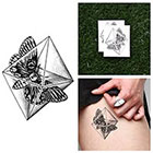 Tattify Crystal Moth - Temporary Tattoo (Set of 2)