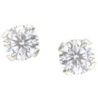 Journee Collection Round Cut Cubic Zirconia Stud Earrings in Sterling Silver