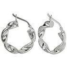 Target Silver Plated Twist Hoop Earrings
