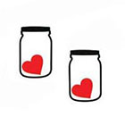 InknArt Valetines Day Gift 2pcs LOVE IN A JAR tattoo - InknArt Temporary Tattoo Set - pack tattoo quote wrist ankle body sticker anchor fake tattoo