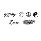 Stay At Home Gypsy Love gypsy temporary tattoo set