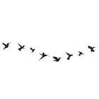 InknArt Set of 2 Tiny 8 Flying Birds Swallow silhouette - InknArt Temporary Tattoo - pack tattoo quote wrist ankle body sticker anchor fake tattoo