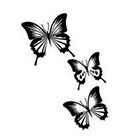 InknArt 3pcs Butterfly tattoo - InknArt Temporary Tattoo - spring gift pack tattoo quote wrist ankle body sticker anchor bird fake tattoo