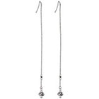 Target Dangle Earrings with Stones - Silver/Clear