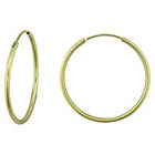 Target Gold Plated Endless Tube Hoop Earrings (30mm)