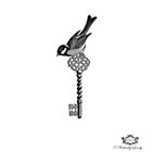 Wickedly Lovely Victorian Bird and Key Wickedly Lovely skin art temporary tattoo (includes 2 tattoos)