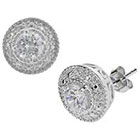 Tevolio 4 CT. T.W. Cubic Zirconia Round Stud Earrings - Silver