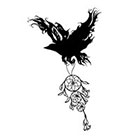 WildLifeDream Flying raven and dreamcatcher - Temporary tattoo