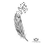 Wickedly Lovely Fly free, Feather and birds Wickedly Lovely Skin Art Temporary Tattoos (includes 2 tattoos)