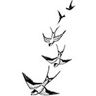 WildLifeDream Flying swallows - Temporary tattoo