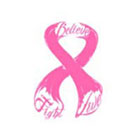 myTaT Breast Cancer Ribbon Tattoo, Pink Ribbon Temporary Tattoo (Set of 2)