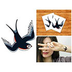 Doodleskin Swallow - Temporary Tattoo (Set of 2)