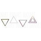 InknArt 4pcs Colored Triangle Tattoo - InknArt Temporary Tattoo - pack collection quote anchor bird love body sticker wrist