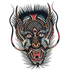 Tattoo You Huge Dragon Mask Temporary Tattoo by Jon Garber