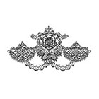 The Fickle Tattoo Vintage Black Lace Temporary Tattoo - 