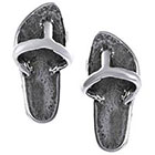 Tressa Collection Flip Flop Shoe Stud Earrings in Sterling Silver