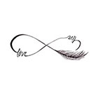 myTaT Infinity Tattoo, Love Tattoo, Live Tattoo, Infinity Symbol (Love, Live) Temporary Tattoo (Set of 2)