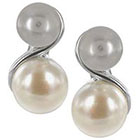 Target Figure 8 Pearl Earring - Gray/Cream