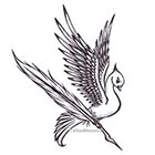 TattooNbeyond Temporary Tattoo - 4 types of Feathers 1/4 sheet