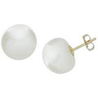 PearLustre by Imperial 10Kt Gold 10m button shape Freshwater Cultured Pearl stud Earrings