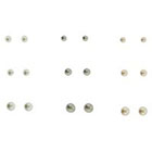 Target Multi Sized Pearl Stud Earrings Set of 9 - Silver/Ivory/Pink/Grey