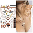 Tattify Metallic Copper Necklace Temporary Tattoo - Shape Shifter - 1 x A5 Sheet