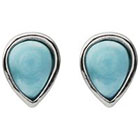 Target 1 1/4 CT. T.W. Tressa Collection Sterling Silver Pear Cut Cubic Zirconia Bezel Set Stud Earrings - Blue