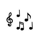 Pepper Ink musical notes and music love symbol tiny temporary tattoos for wrist- pack of 10 - treble clef, note, music, score