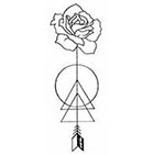 JoellesEmporium Rose Arrow Temporary Tattoo, Modern Illustration, Small Temporary Tattoo, Mother's Day Gift, Gift Idea, Fashion Accessories, Festival Wear