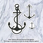 Tatzarazzi 3 Anchors Temporary Tattoos Nautical Ocean Pirate Sea Sailing Fake Peel Stick (Each set = 3 anchors)