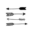 Pepper Ink modern arrows temporary tattoos - choose your size